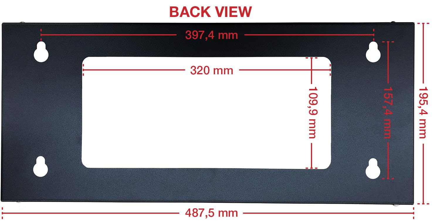 Techly Professional 026135 Staffa di Montaggio da Muro Verticale Easyline Nero Nero