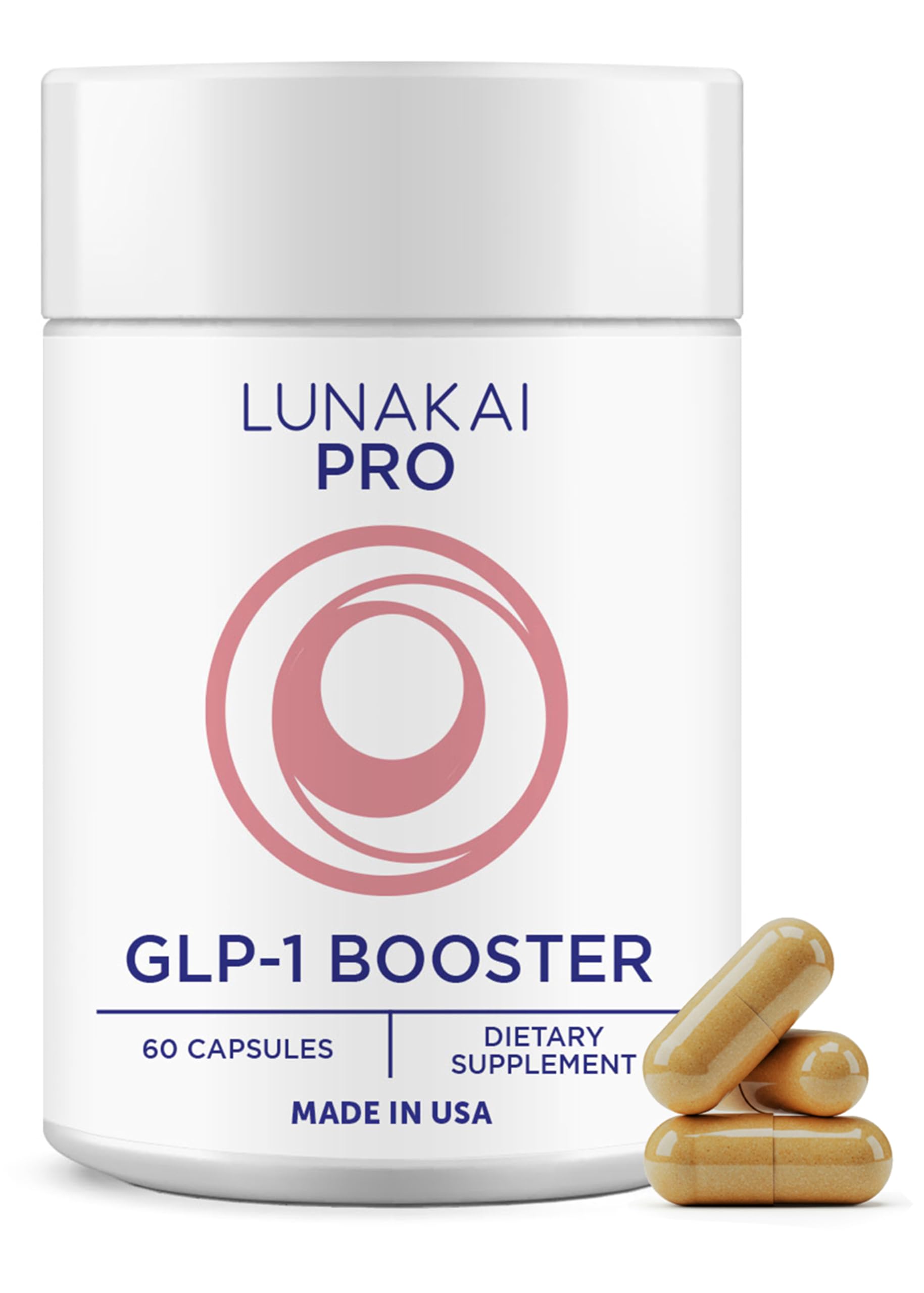 Lunakai PRO USA Made GLP-1 Supplement - Natural GLP 1 Booster with Probiotics & Resveratrol – Supports Weight Management, Cravings & Metabolism, 60ct | Probiotic Gummies Lunakai PRO USA Made GLP-1 Supplement - Natural GLP 1 Booster with Probiotics & Resveratrol – Supports Weight Management, Cravings & Metabolism, 60ct - Probiotic Gummies