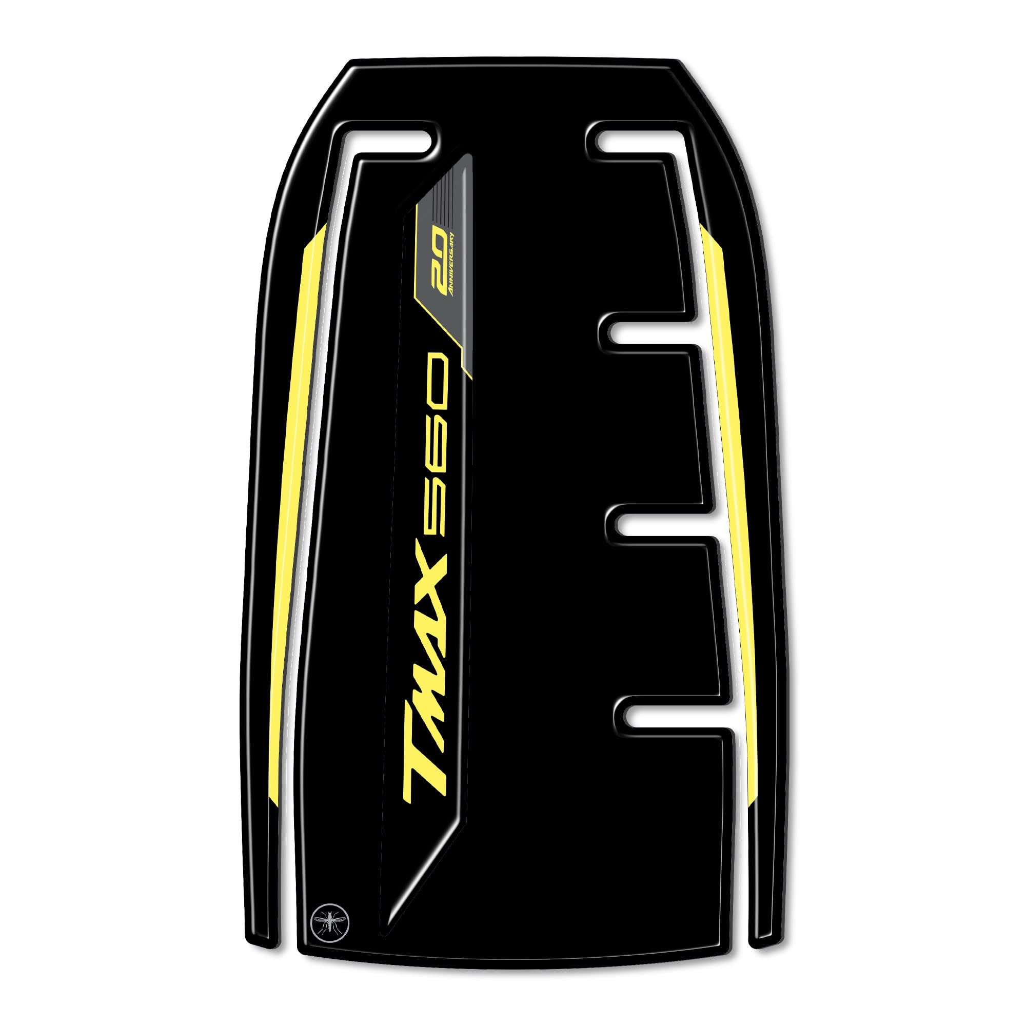 labelbike - 3D Sticker Motorcycle Tank Door Protection and Decoration in Resin Compatible with Yamaha Tmax 560 20Th Anniversary 2021