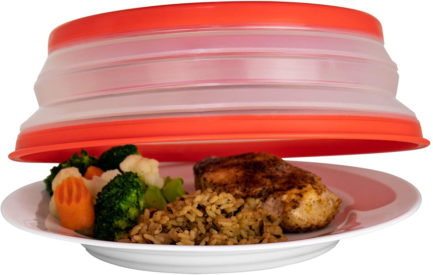 Cloche Pour Micro Onde Couvercle Micro-ondes Pliable PIQIUQIU - - 28x21cm - Silicone Alimentaire Protection Anti-éclaboussures