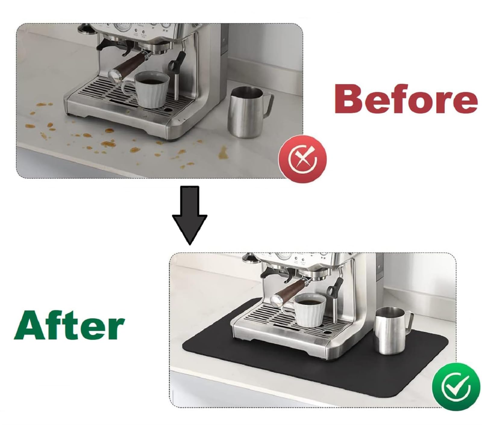 Tapis D'Égouttoir Super Absorbant Pour Tapis De Cuisine, Séchage Rapide