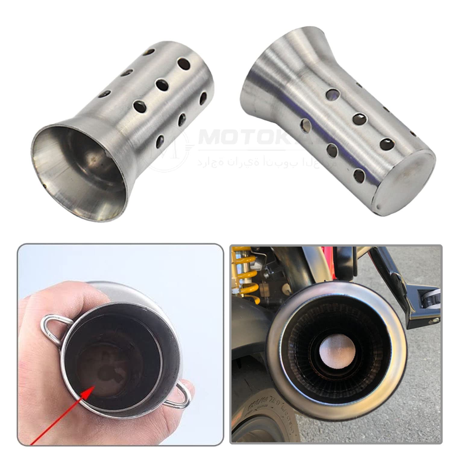 KAJIMOTOR Motorcycle 51mm Universal Exhaust Muffler Pipe Insert Baffle