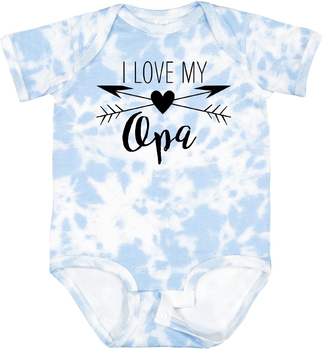 inktastic I Love My Opa Heart and Arrows Baby Bodysuit