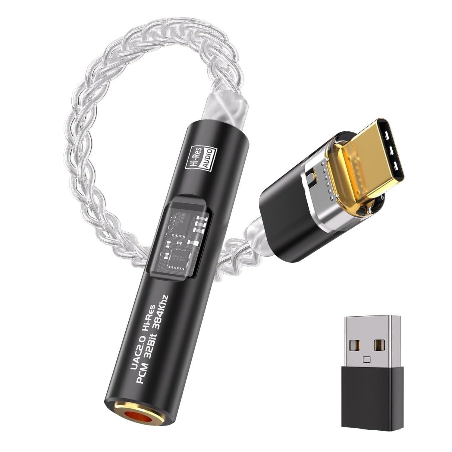 AXAGON ADA-HCPD, USB-C na 3.5mm jack - Hi-Res DAC audio adaptér, 384kHz/32bit, stereo, PD 60W 3A