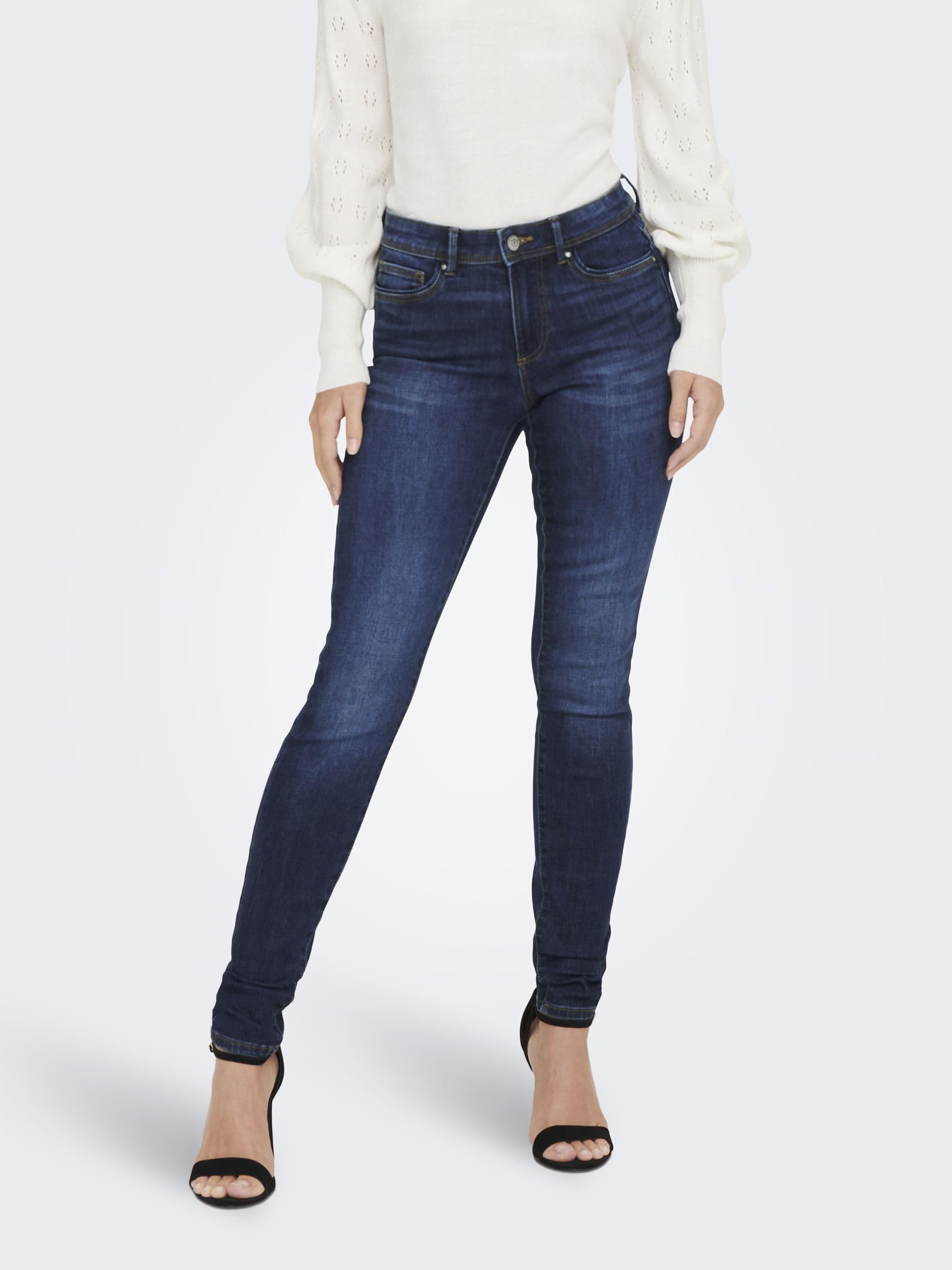 ONLY Onlwauw Mid Sk Dnm Bj581 Noos - Jeansy Kobiety