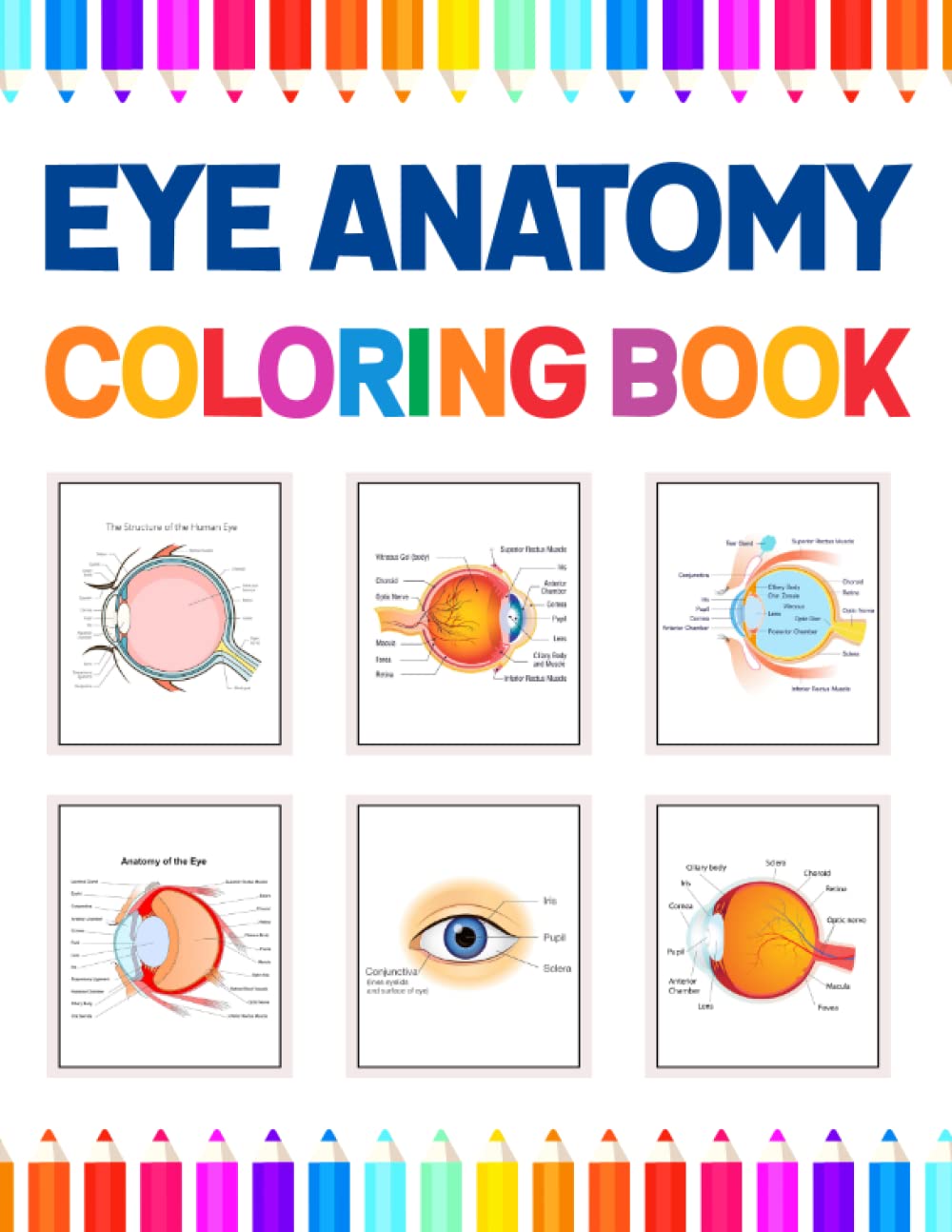 Eye Anatomy Coloring Book: Human Eye Coloring & Activity Book for Kids. An Entertaining And Instructive Guide To The Human Eye. Human Eye Anatomy ... Book For Kids Adults & Ophthalmologists