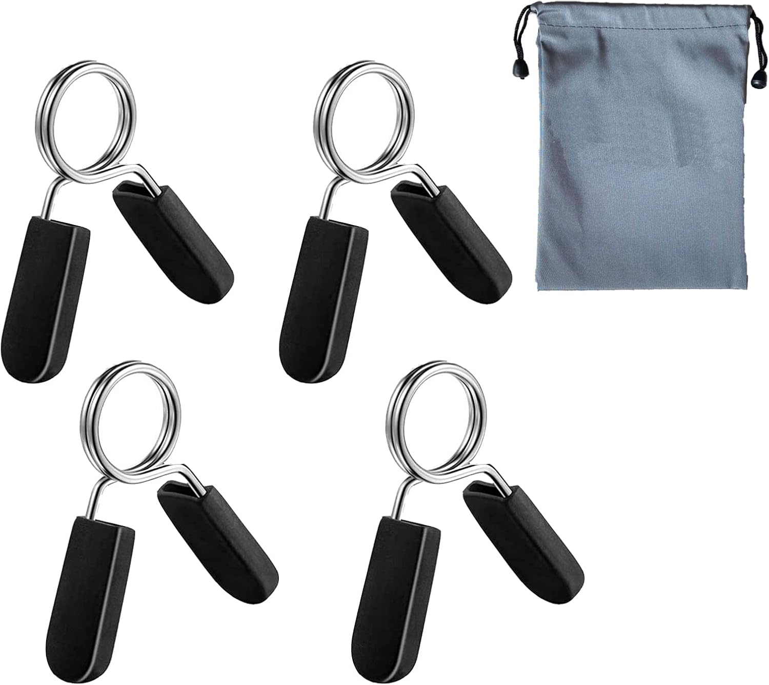 1 Inch for Standard Bar, 1 inch Barbell Clips, 4 PCS of