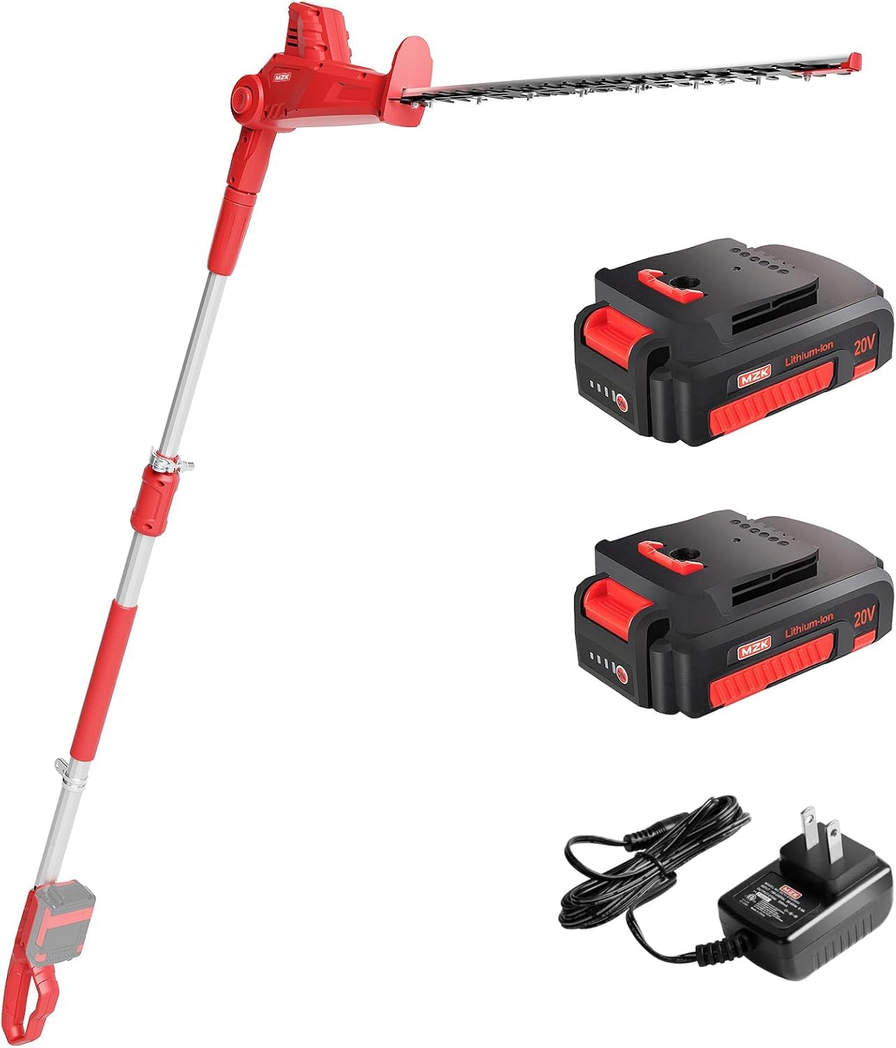 ✨ まみキング✨ Amazon.com : MZK 20V MAX 23-inch Cordless Pole Hedge Trimmer