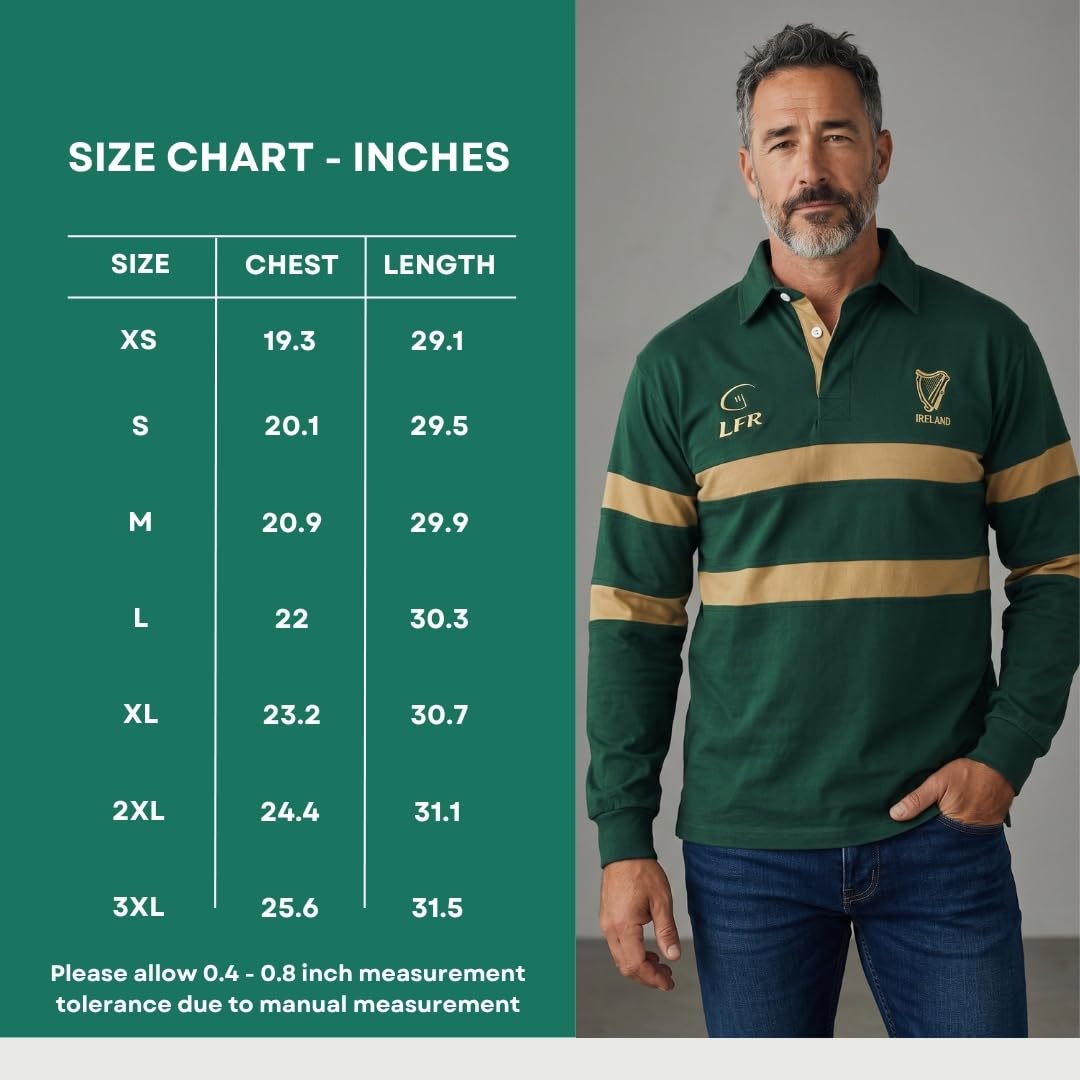 Irish Harp Rugby-Shirt für Herren