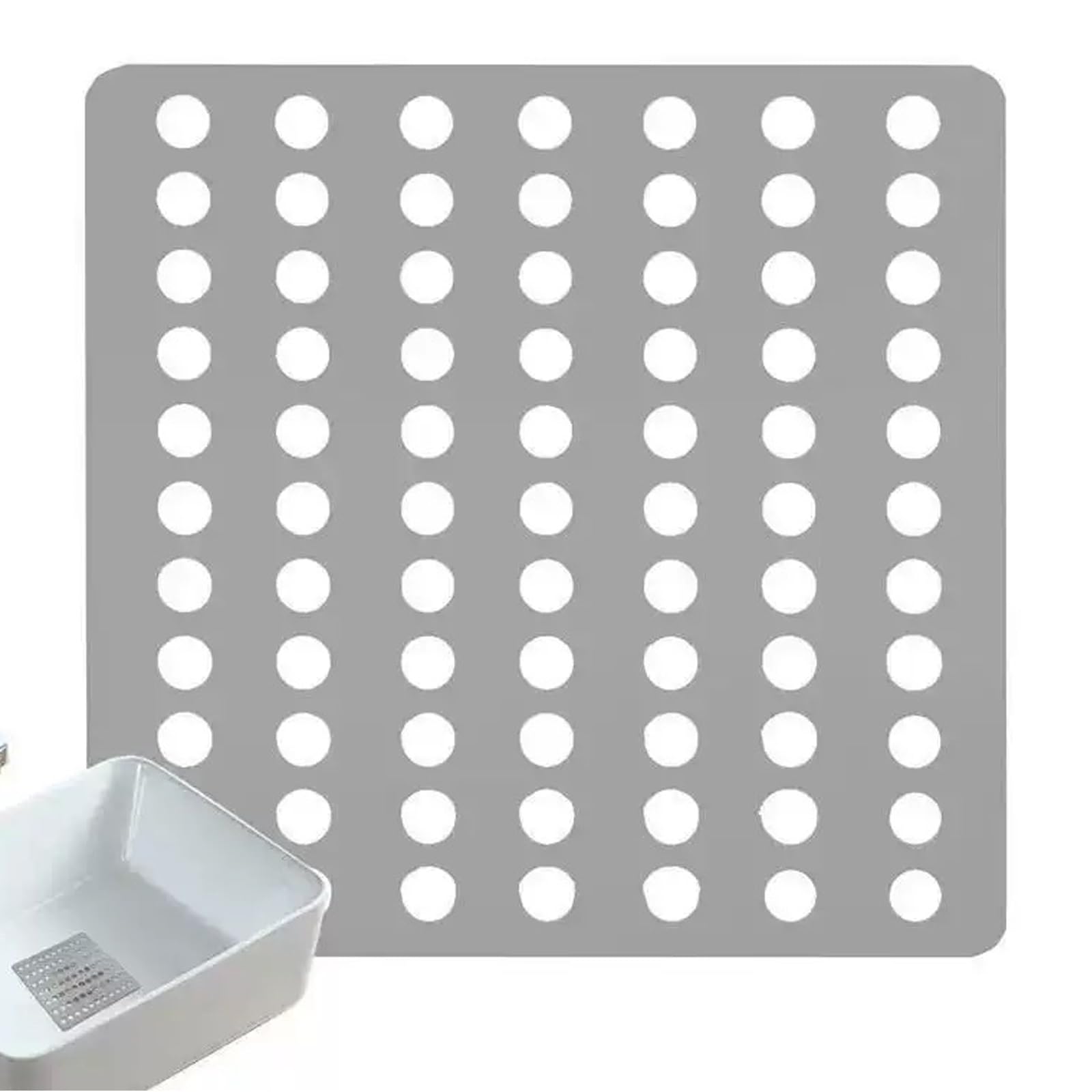 Square Shower Drain Protectors, Rustproof Swirl Drain Covers Outdoor Indoor, 3.5mm Holes Drain Guard, 1pc(10x10cm)
