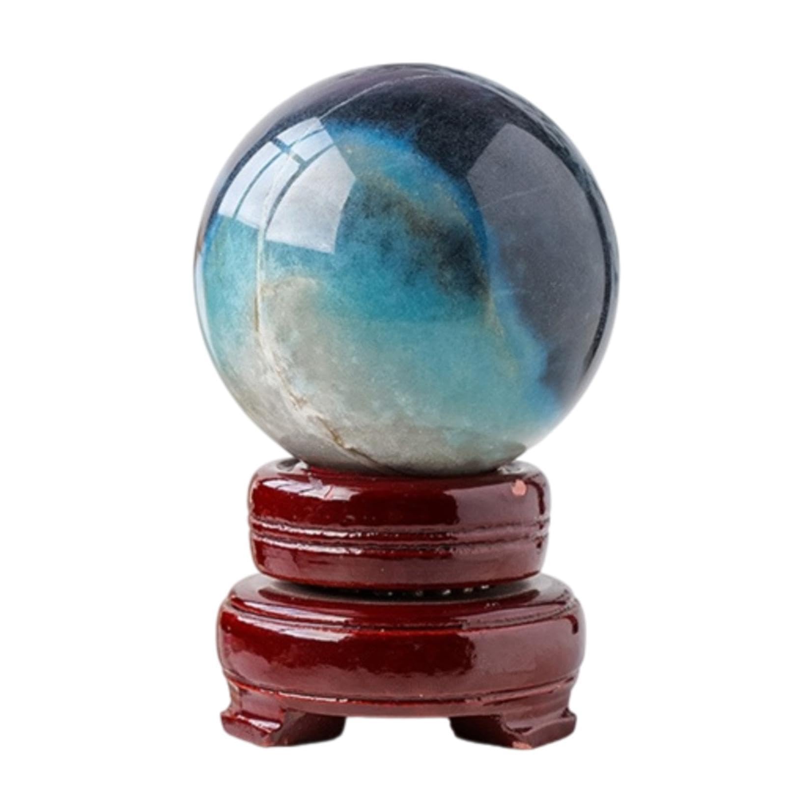 Ylquxeuv One Color Hydroxyapatite Crystal Ball, Raw Stone Polished Ornamental For, Divination Sphere, Home Decoration, Fengshui,55~60Mm