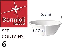 Vista 2 de Bormioli Rocco Parma - Juego de 6 vajillas de cristal de ópalo de 5.5 pulgadas, color blanco