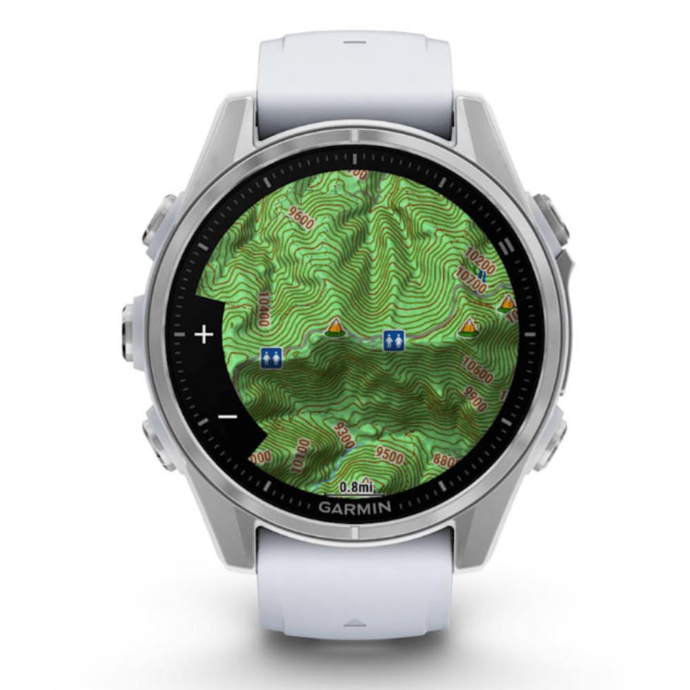 Garmin [Reacondicionado fēnix ​​8-43mm - Reloj de Alto Rendimiento GPS Multideporte con Pantalla táctil AMOLED, Linterna LED, Mapas y hasta 10 días de autonomía, Blanco, Reacondicionado