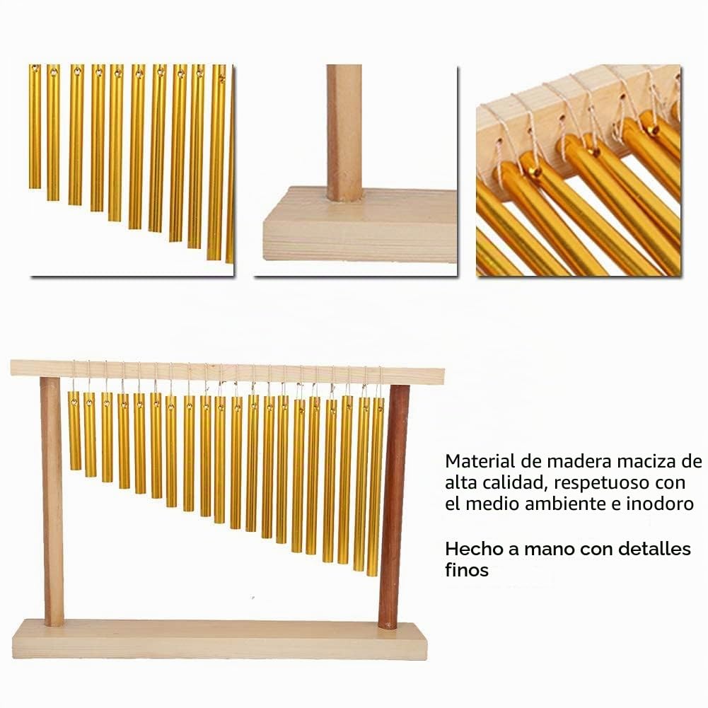 Instrumento De Campanillas, Campanas De Percusión De 20 Notas Campanas De Mesa De Una Fila Campanas De Barra Campanilla De Viento Con Mazo Para Niños Y La Formación Musical
