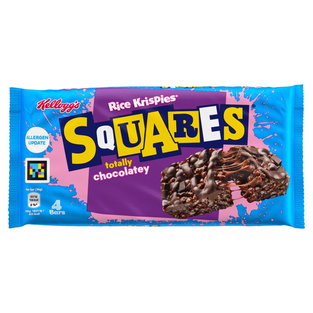 Kellogg's Rice Krispies Squares Delightfully Chocolatey Snack Bars 4x36g