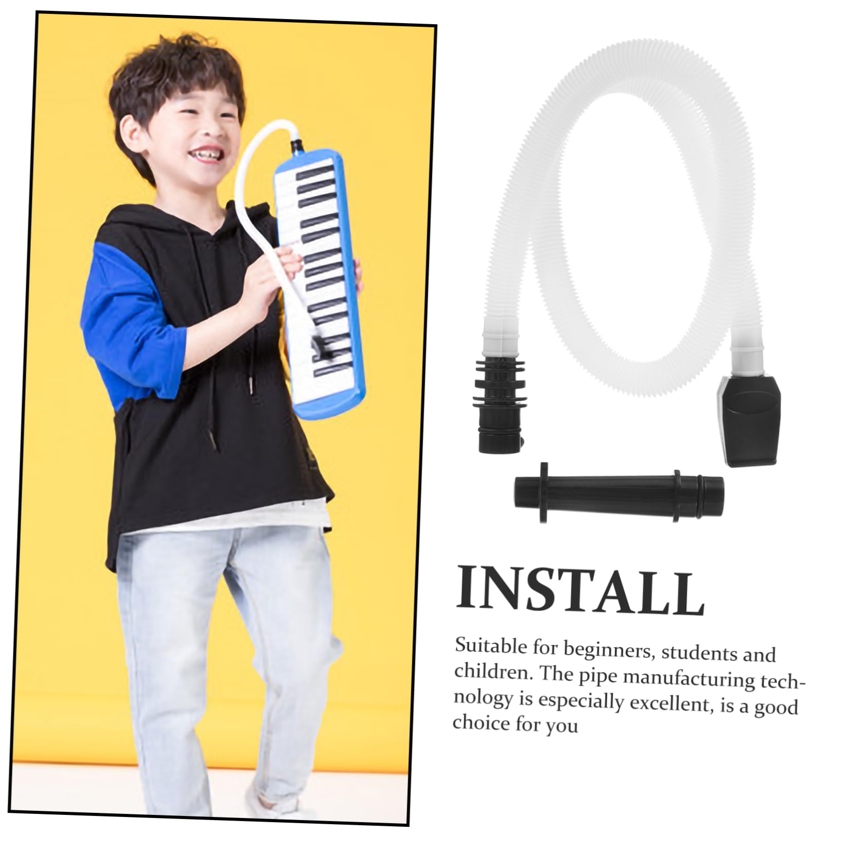 ifundom 3pièces Tube De Remplacement Pour Melodica Accessoires De Musique Tube Flexible Pour Pianica Clés Pratique Pour Étudiants Et Adultes Installation Facile