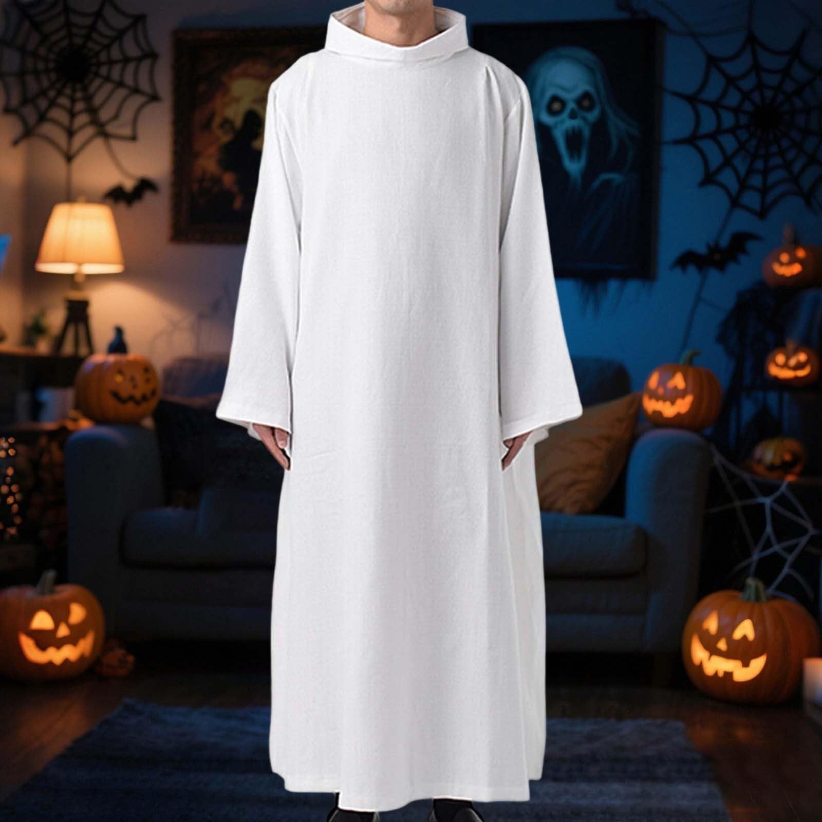 Vestidura de Pastor Túnica Blanca Sacerdotes Católicos Iglesia Ropa Clérigos Oriente Medio Larga