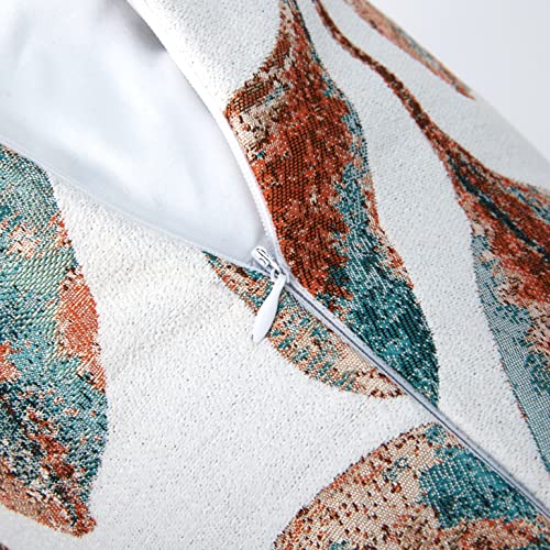 Rumor Throw Pillow Covers Pack Of 2 Decorative Cushion Case Jacquard Leaves For Couch Living Room Home Decoration #TOP3