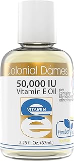 Colonial Dames High Potency 50,000 IU Vitamin E Oil Blend – is an Ideal Antioxidant Skin Therapy Oil for Whole Body.