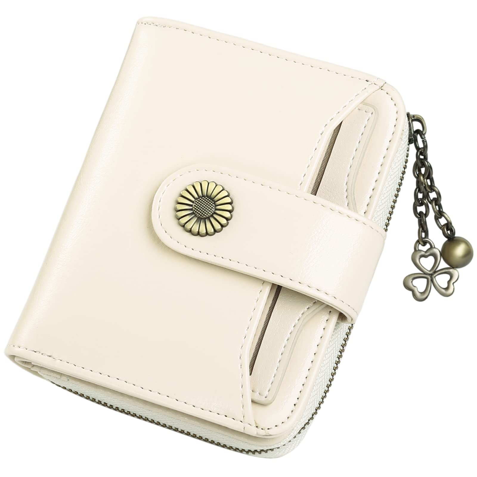 SENDEFN Purses for Women Genuine Leather Small Bifold Compact Womens Wallet with RFID Protection