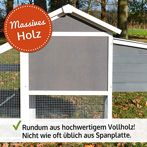Zooprinz moderner Hühnerstall mit Nistkasten - aus massivem Vollholz und stabilem Draht - Hühnerhaus schnell zu reinigen… – Bild 8
