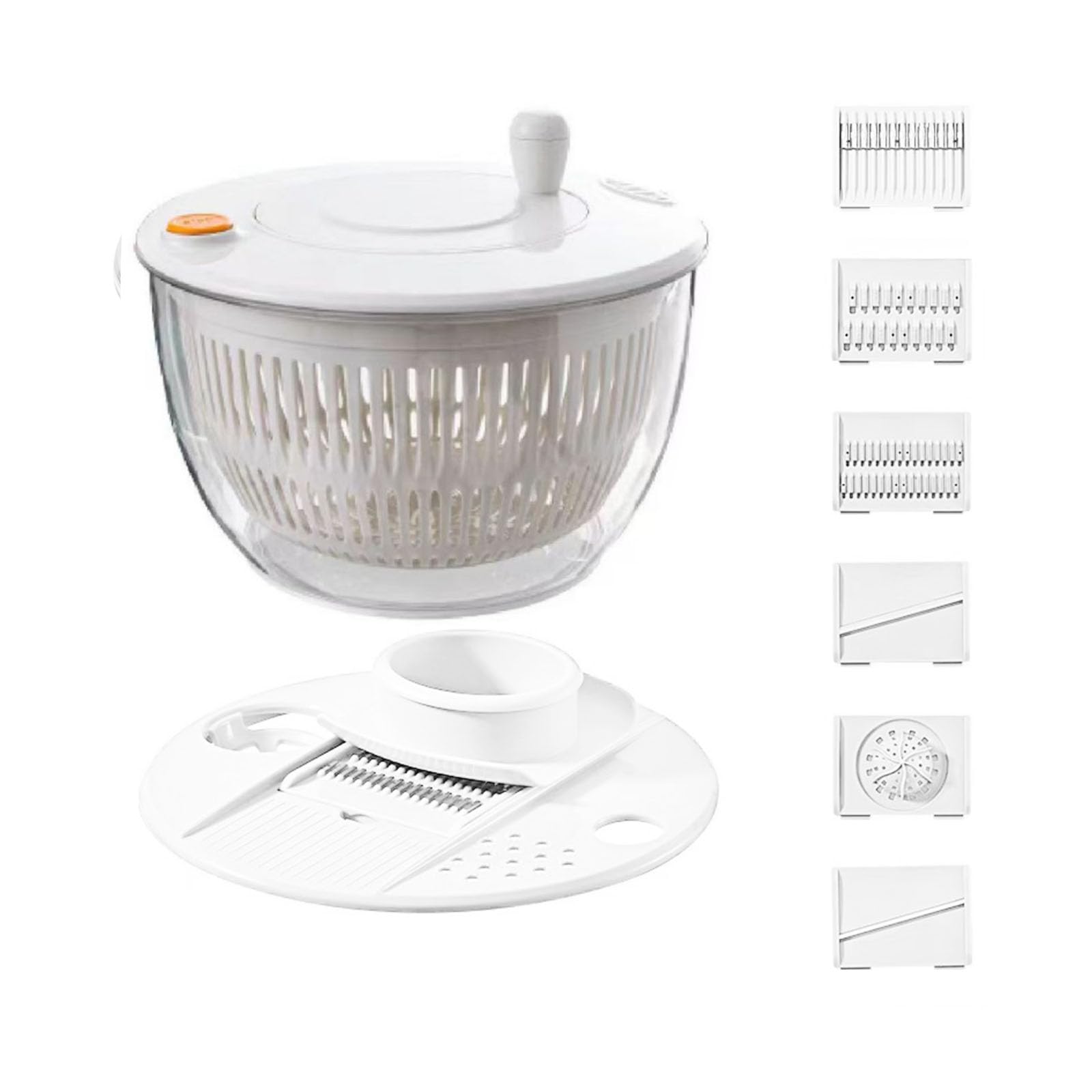 Xinsheinelry Space Saving Salad Dehydrator for Daily Use Including Detachable Parts and Strong ABS Construction Quick Vegetable Dryer