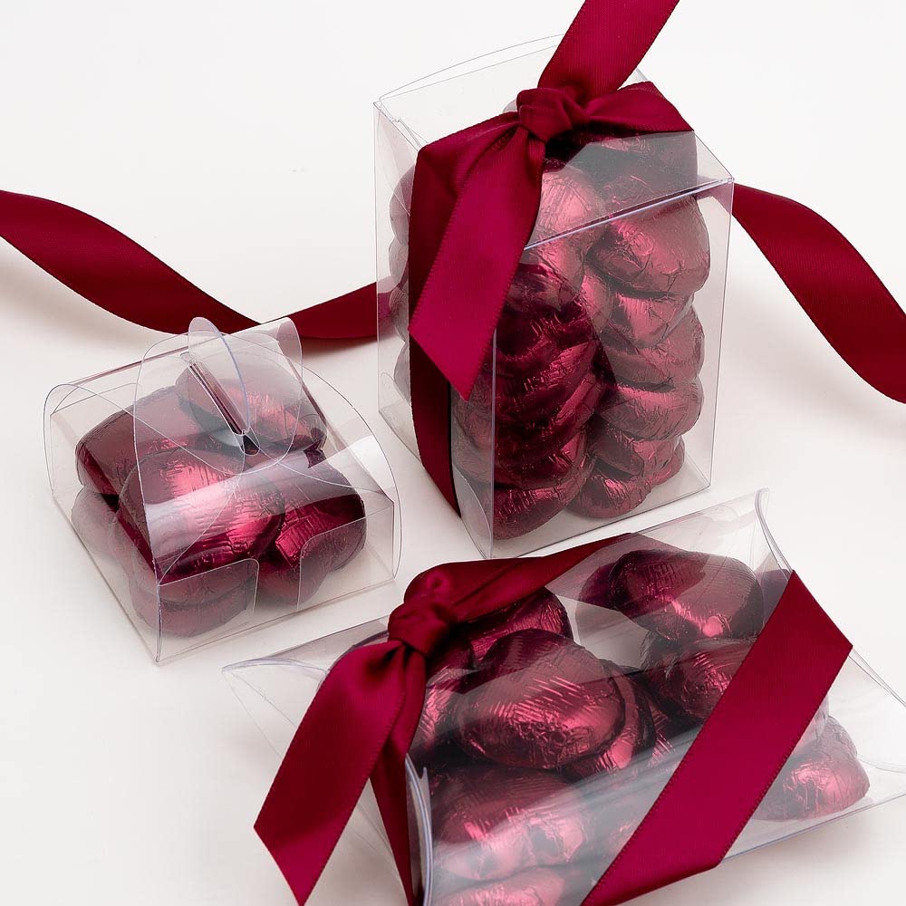 Italian Options Milk Chocolate Foiled Hearts, 30 Chocolates, Purple Foil — view 45
