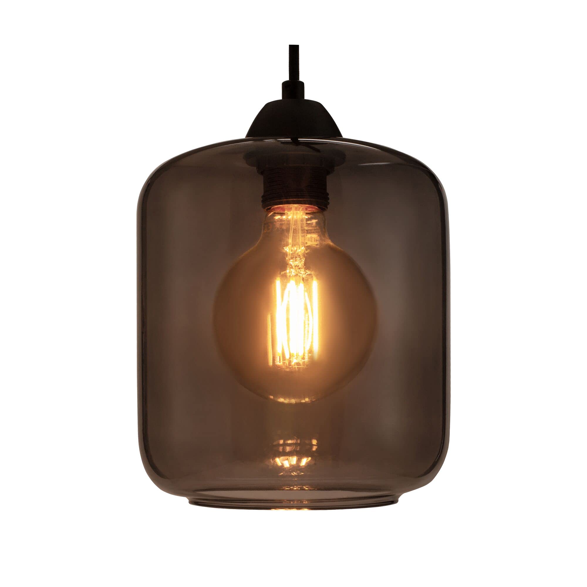 Pauleen 48189 Magic Glamour lampa wisząca maks. 20 W szkło dymne, czarne szkło, metal E27