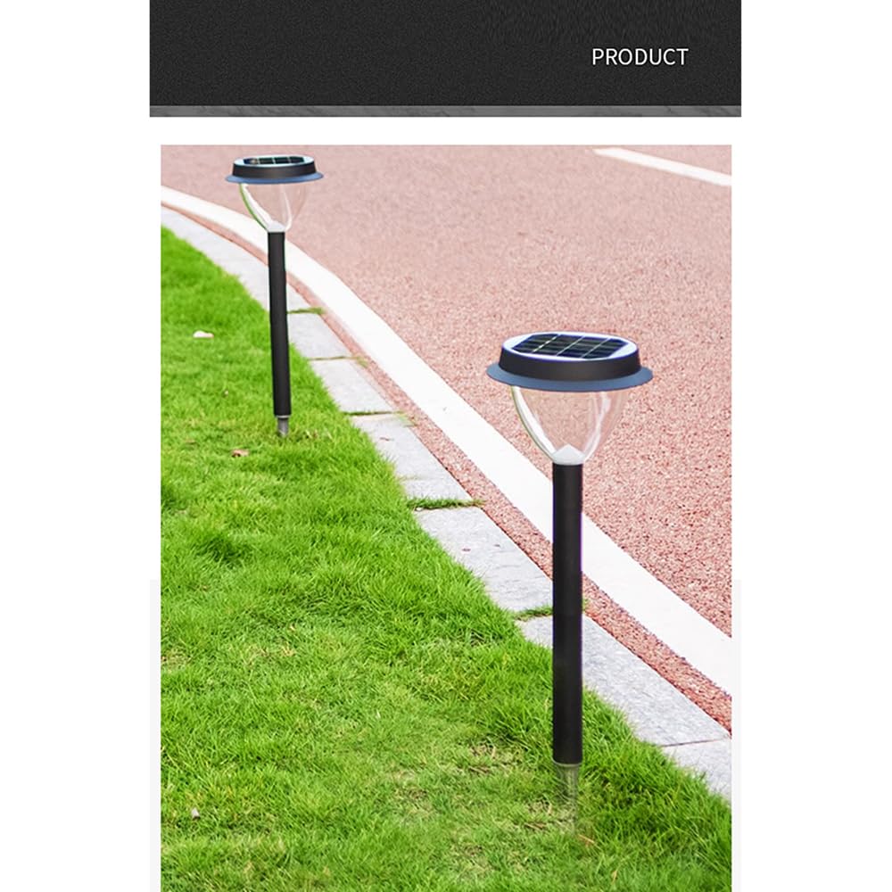 Lampada Solare da Giardino contemporanea, Impermeabile, per Ville, Giardini, Cortili, quartieri residenziali (Stile 33 H70CM, 1 Pezzo)
