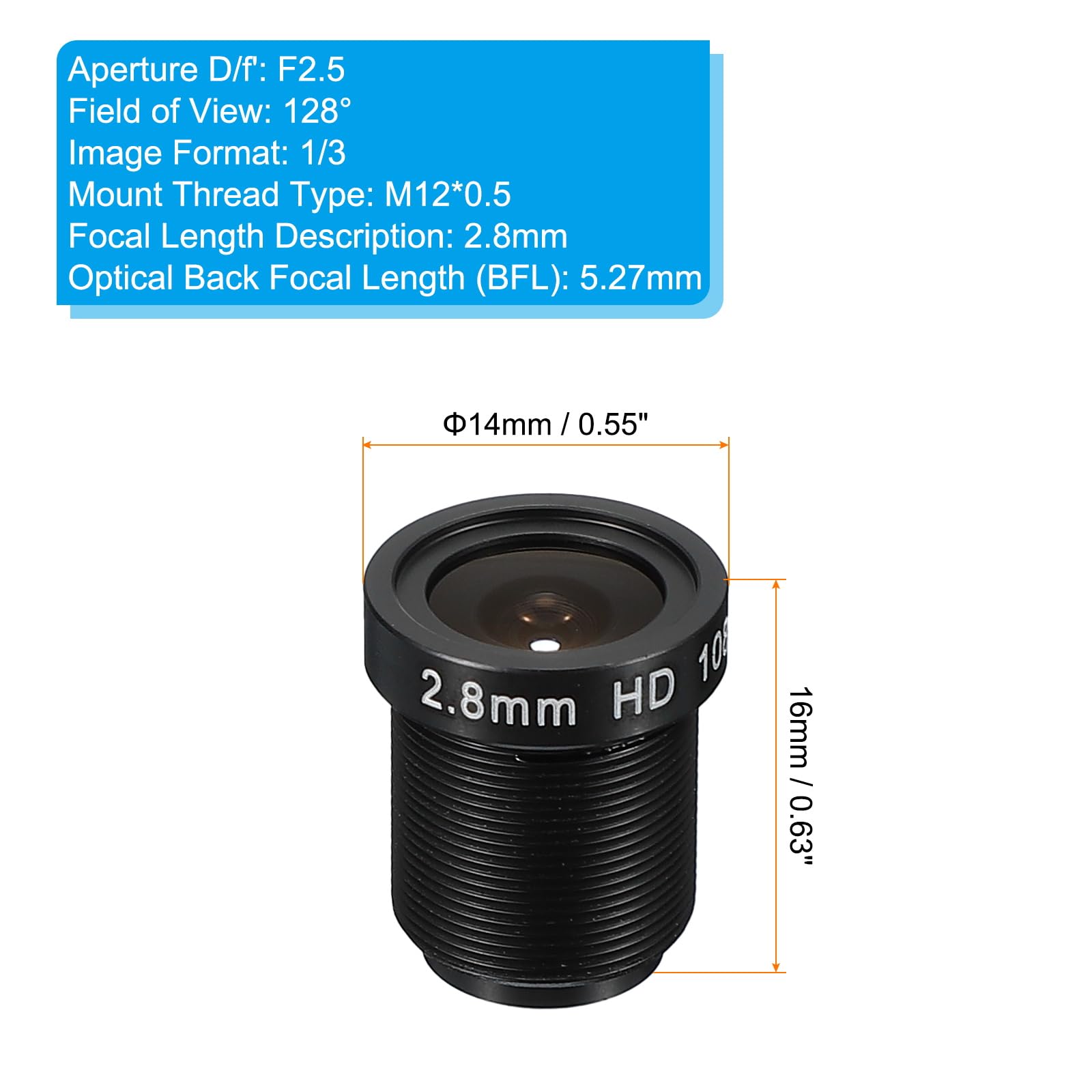 Amazon.com : PATIKIL 2.8mm CCTV Camera Lens, F2.5 FPV Security