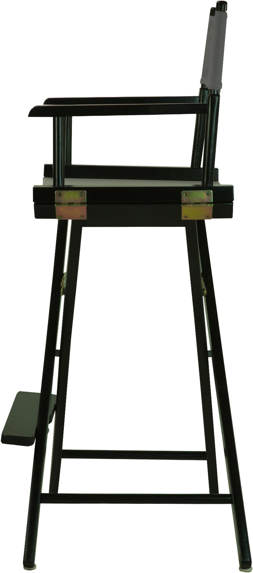 Casual Home Black Frame Canvas Director Chair, 30", Gray