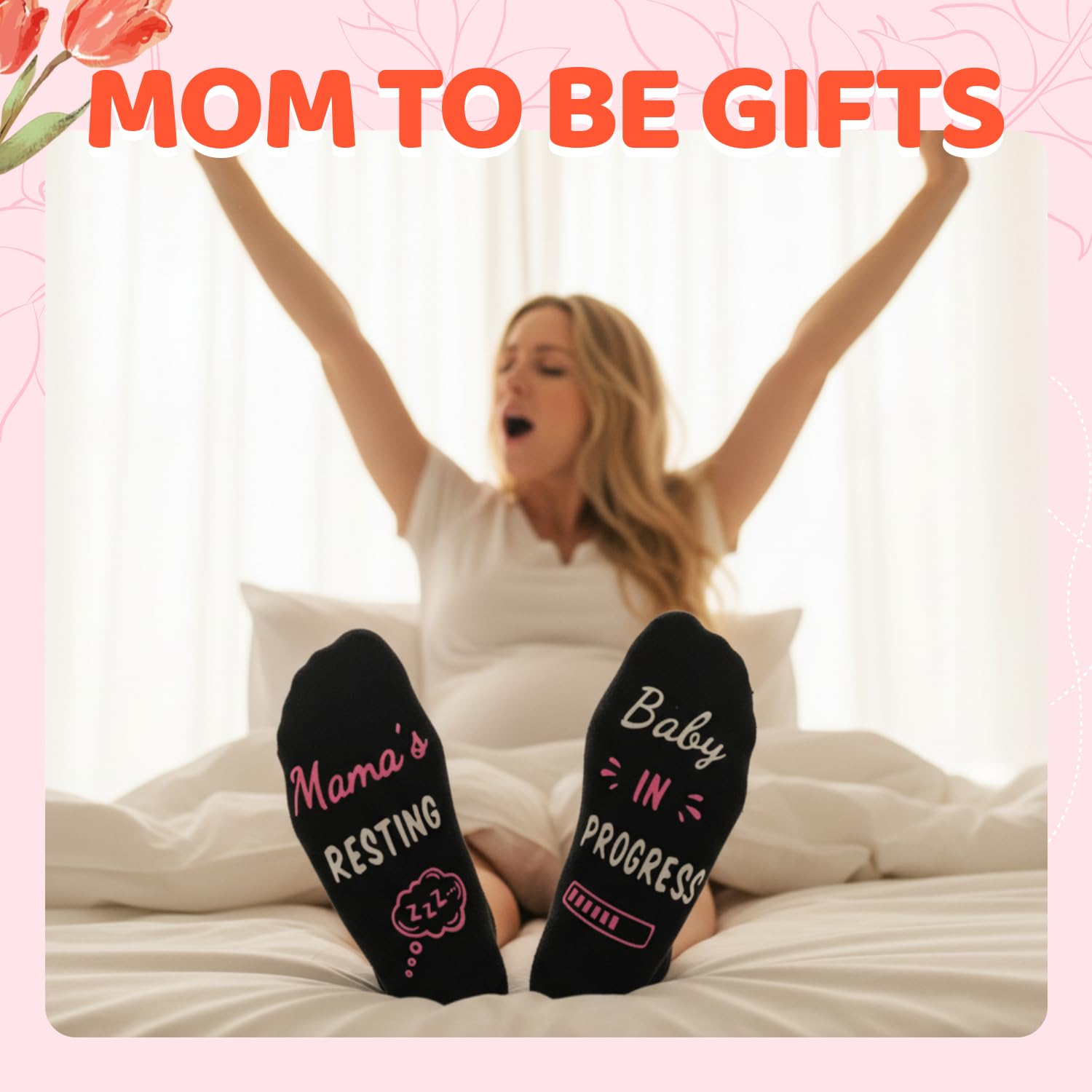 HAPPYPOP New Moms Mother's Day Gifts - IVF Support Socks and Pregnancy Socks for Expecting Women