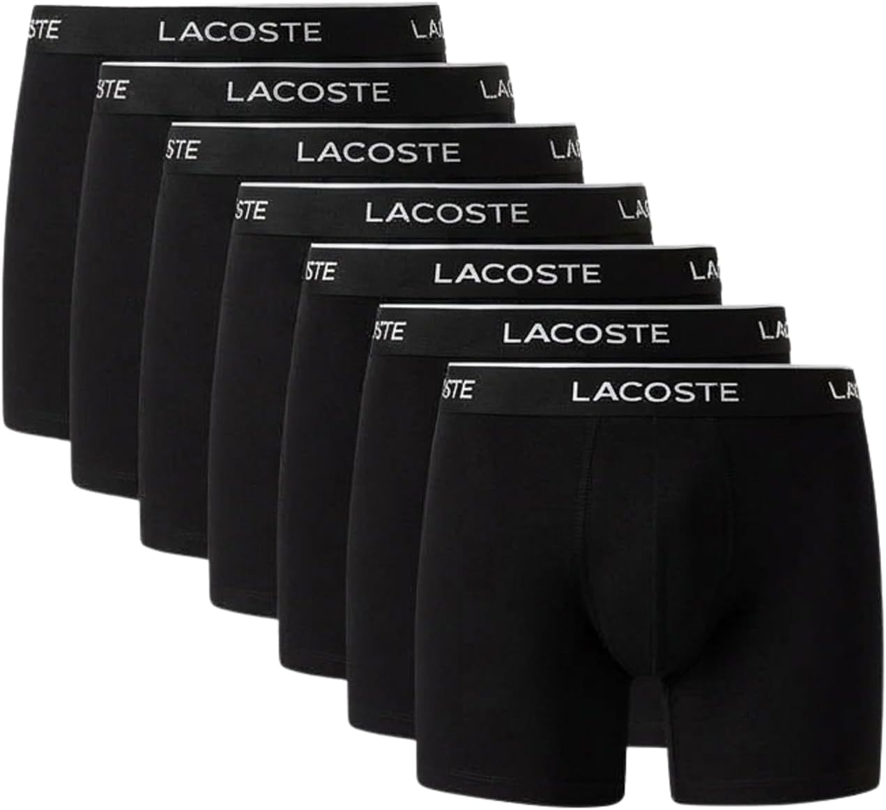Lacoste Men's Cotton Stretch Essentials Boxer Briefs, 7-pack