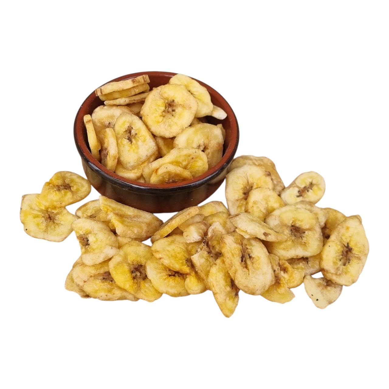 IGART FOOD & WOOD Banana Chips Essiccata Rondelle dalle Filippine Snack Dolce Frutta Tropicale Croccante Formato (500g)