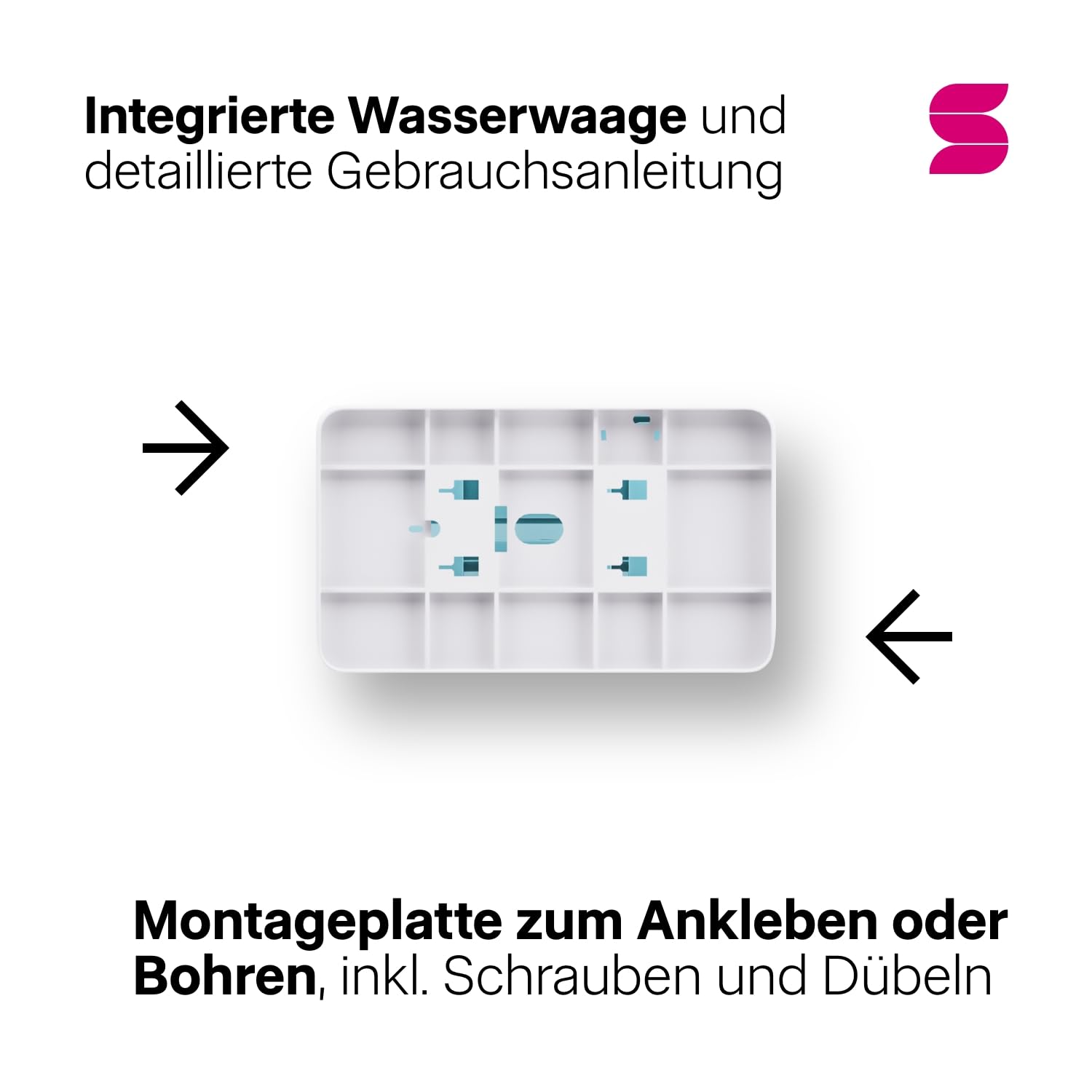 Satino HYGINITY Papierhandtuchspender für kleinere Waschräume – für V Falz & C Falz Papierhandtücher - Made in Germany – Handtuchspender für PT3 & H3 Handtuchpapier mit Füllstandsanzeige - schwarz