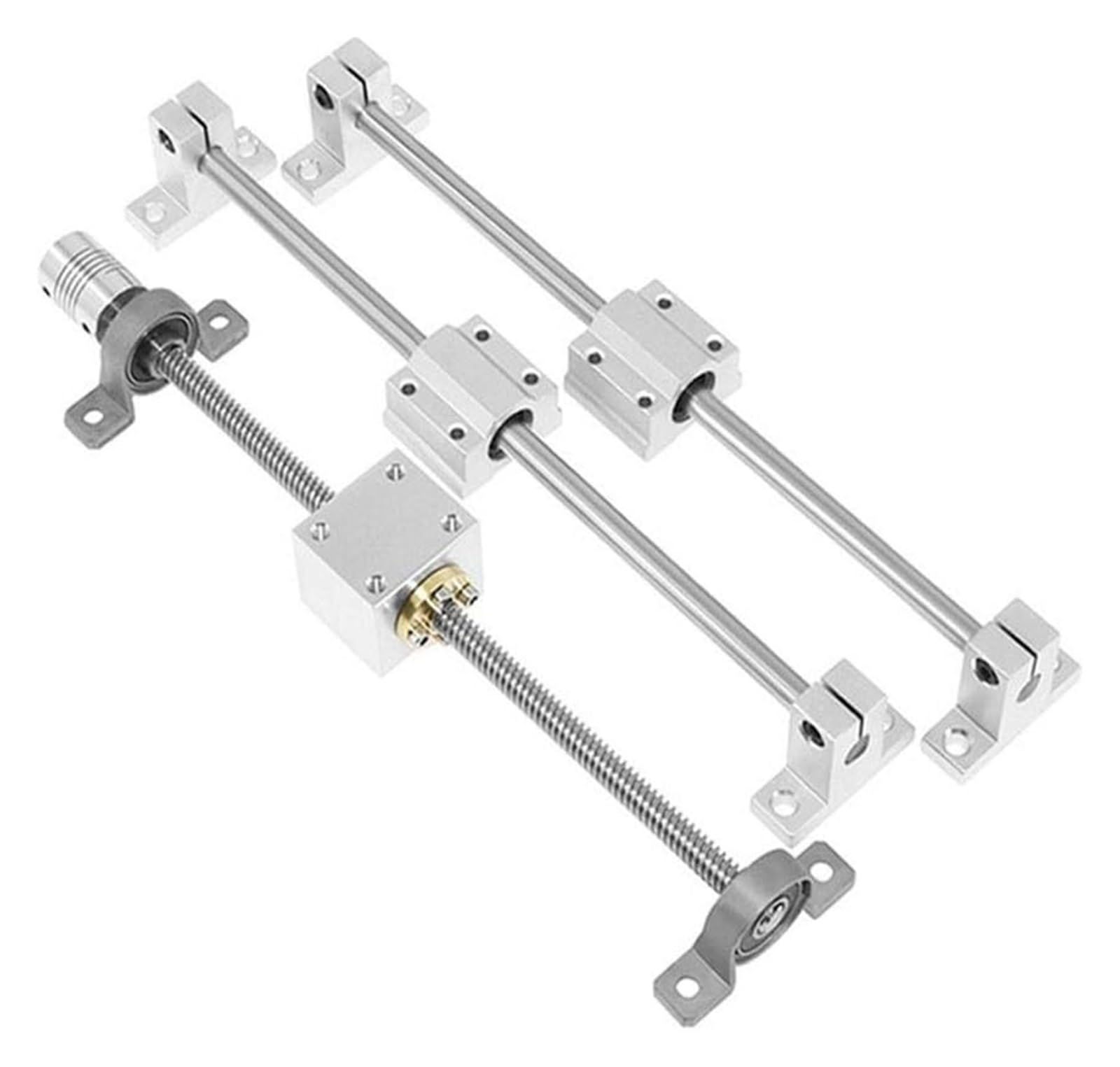 Części drukarki 3D Śruba pociągowa T8 200/300/400/500 mm Oś optyczna KP08 KFL08 SCS8UU Sprzęgło 5 * 8MM Uchwyt montażowy łożyska(330mm)