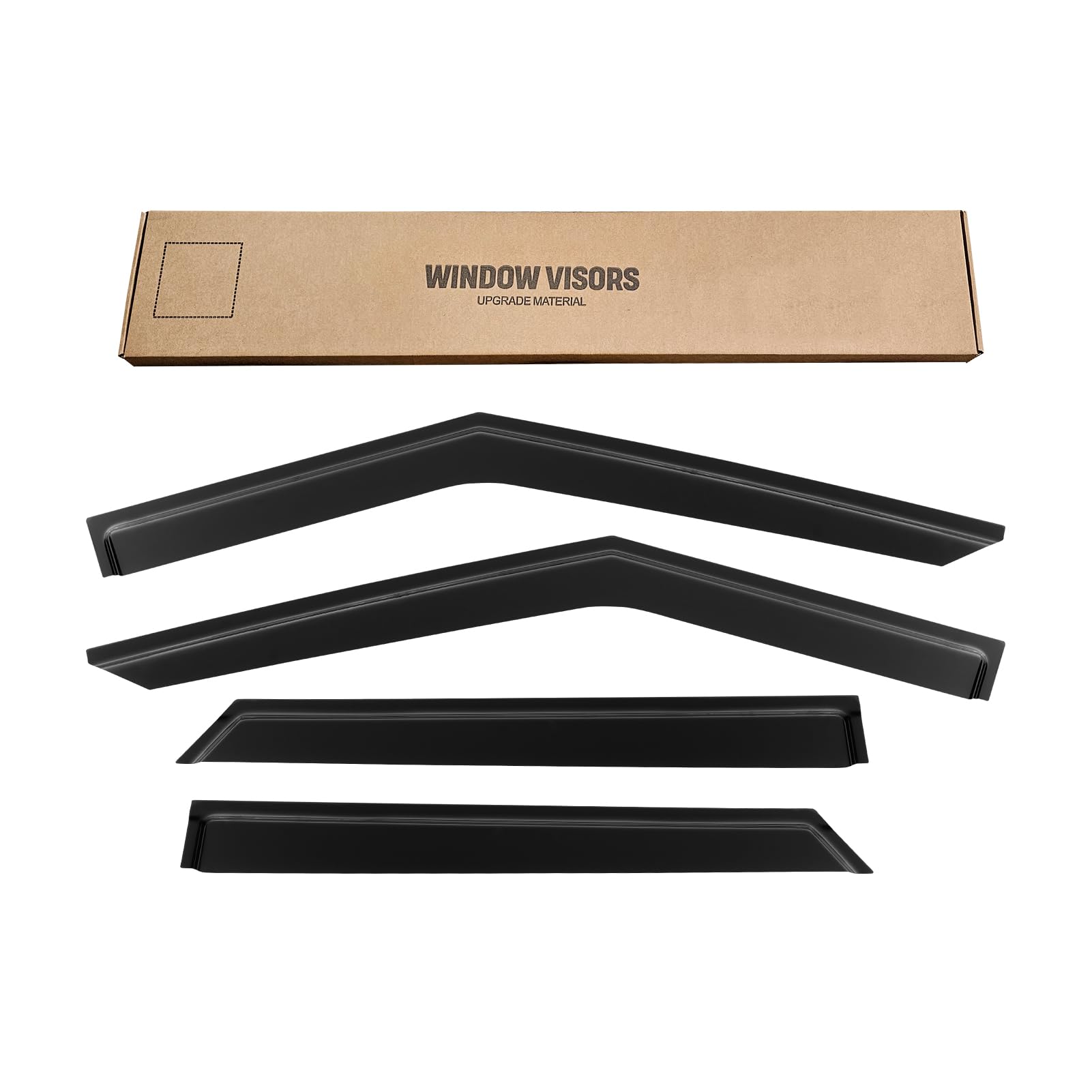 Window Rain Guards For 2020-2025 Ford Explorer - 4PC Out-Channel Vent Visors Wind Deflectors
