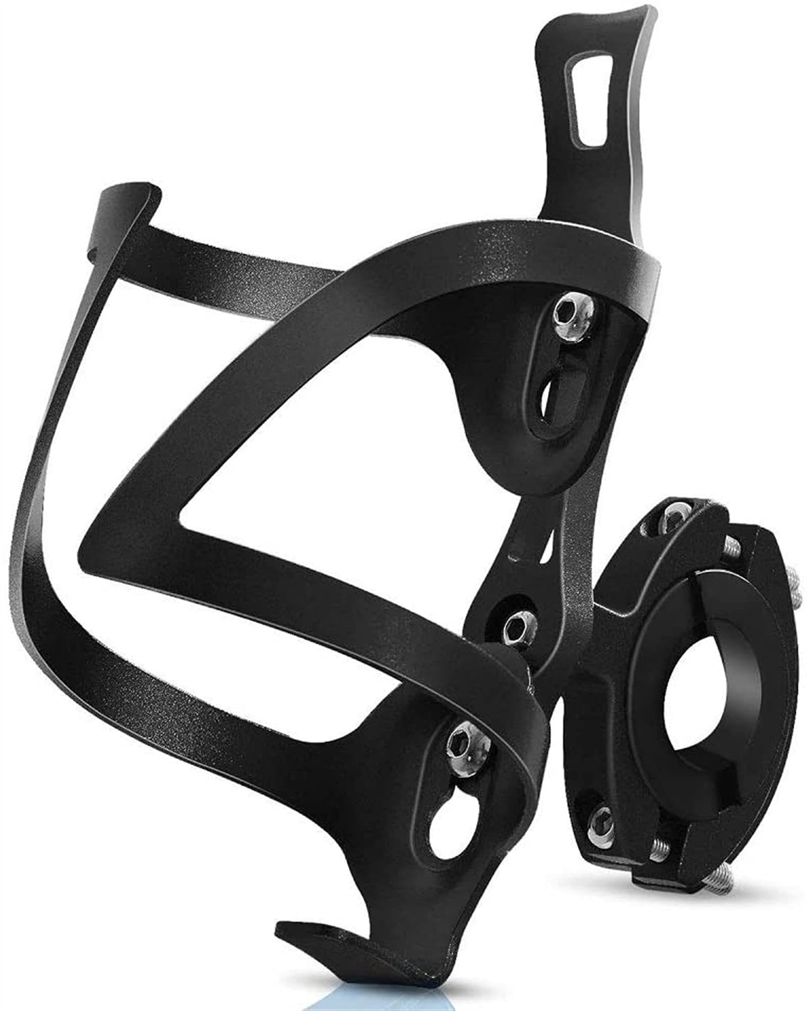 WJJ Fahrradflaschenkäfig, Road Mountainbike, Wasserbecherhalter, Flaschenkäfig, Reitausrüstung Zubehör, Universal-Flaschenkäfig (2 Stück) (Color : Black)