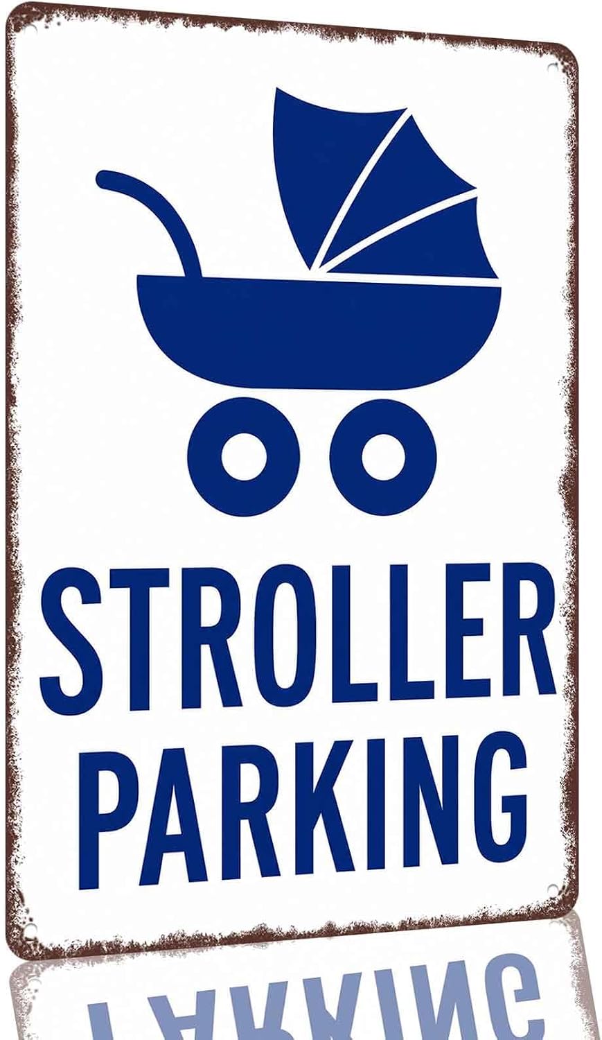 Stroller Parking Designated Area Aluminum Metal Sign 8 x 12 Inch