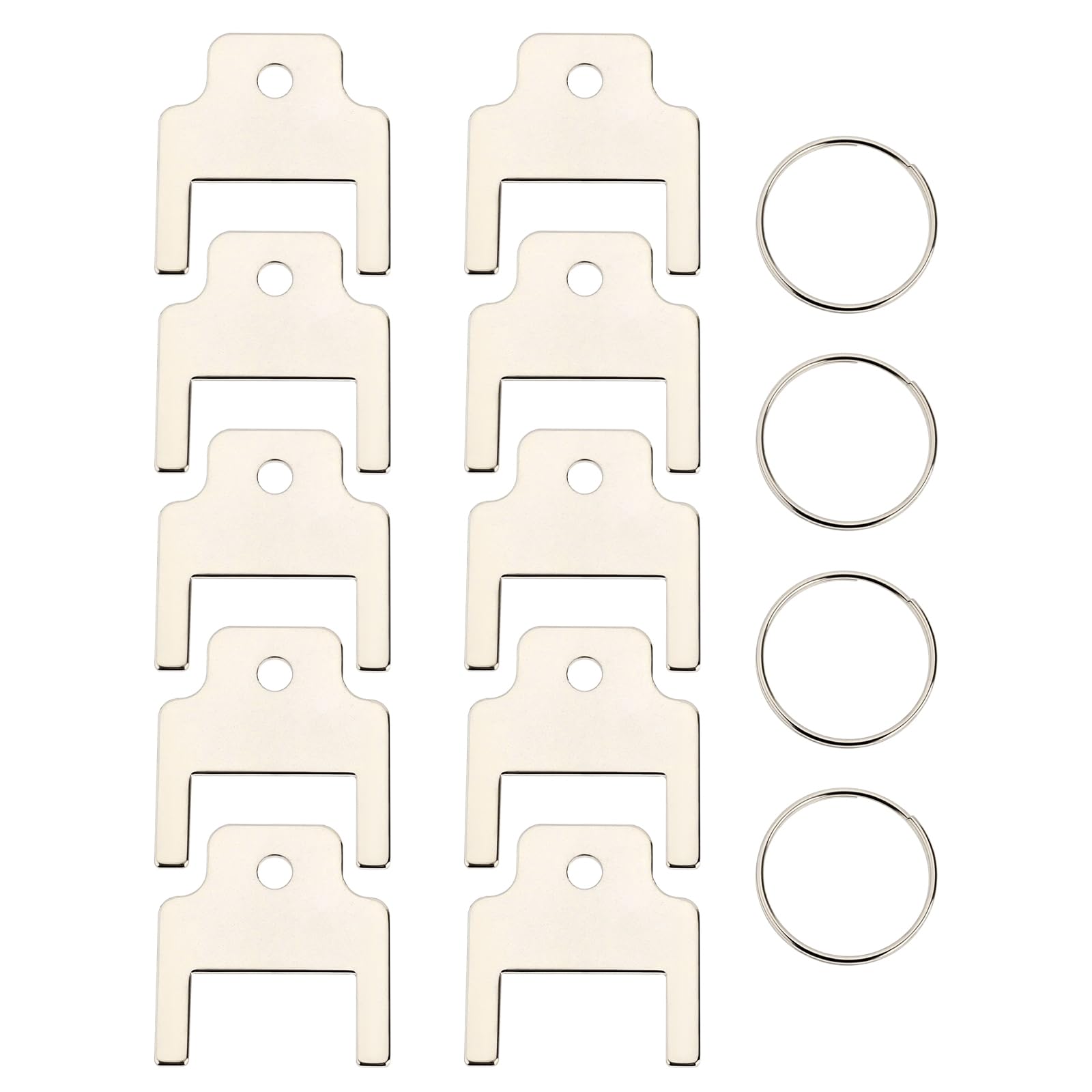 Briny River 10Pcs Paper Towel Dispenser Key 770301 with 4 Key Rings Tissue Dispenser Key Compatible with Kimberly Clark of Paper Towel Folded Towel Bath Tissue Dispensers