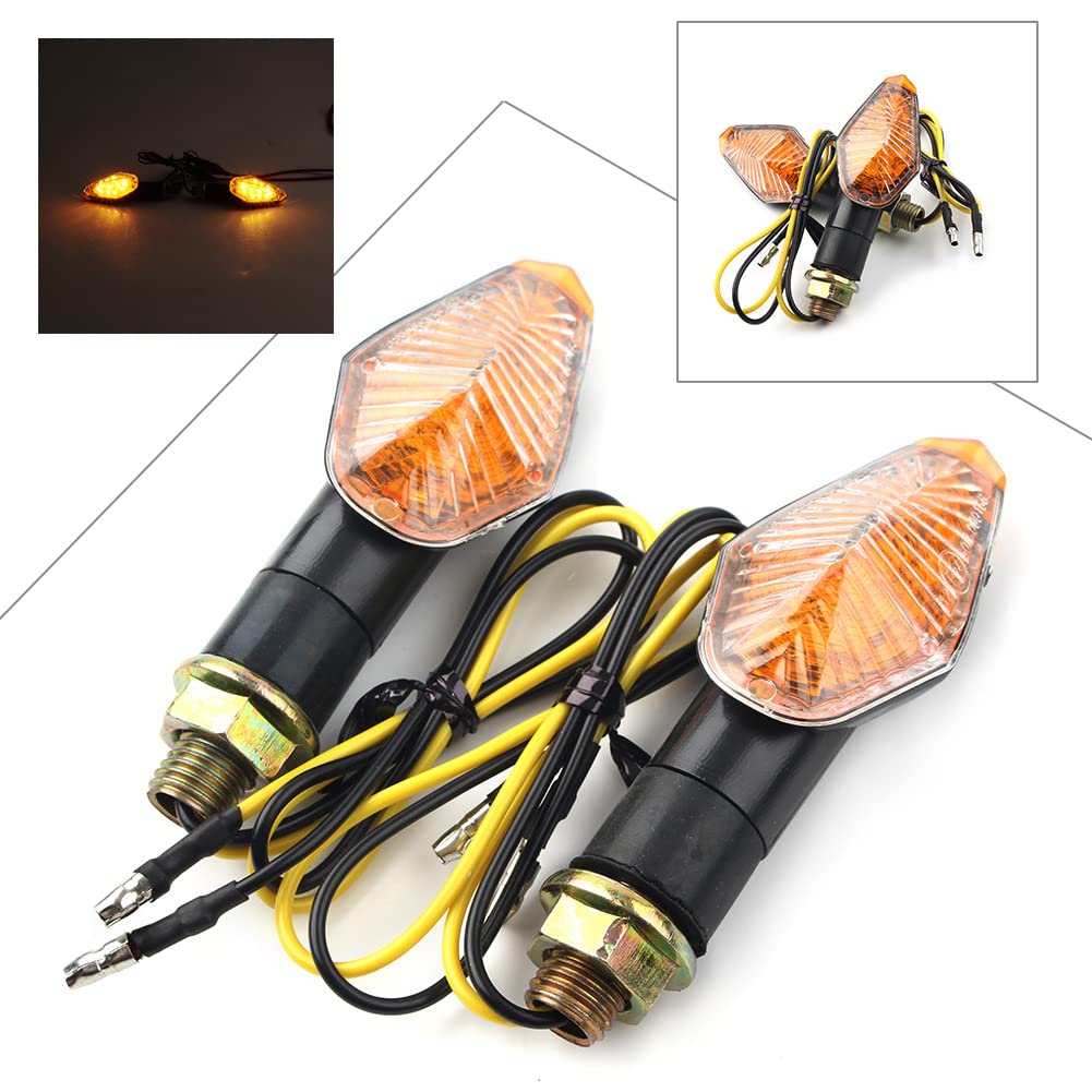 Cnfang4 Motorc LED Turn Light Assemblies Turn Signal Brake Running Light Lens Light for Motorcycles with 8MM Mounting Bolt Thread