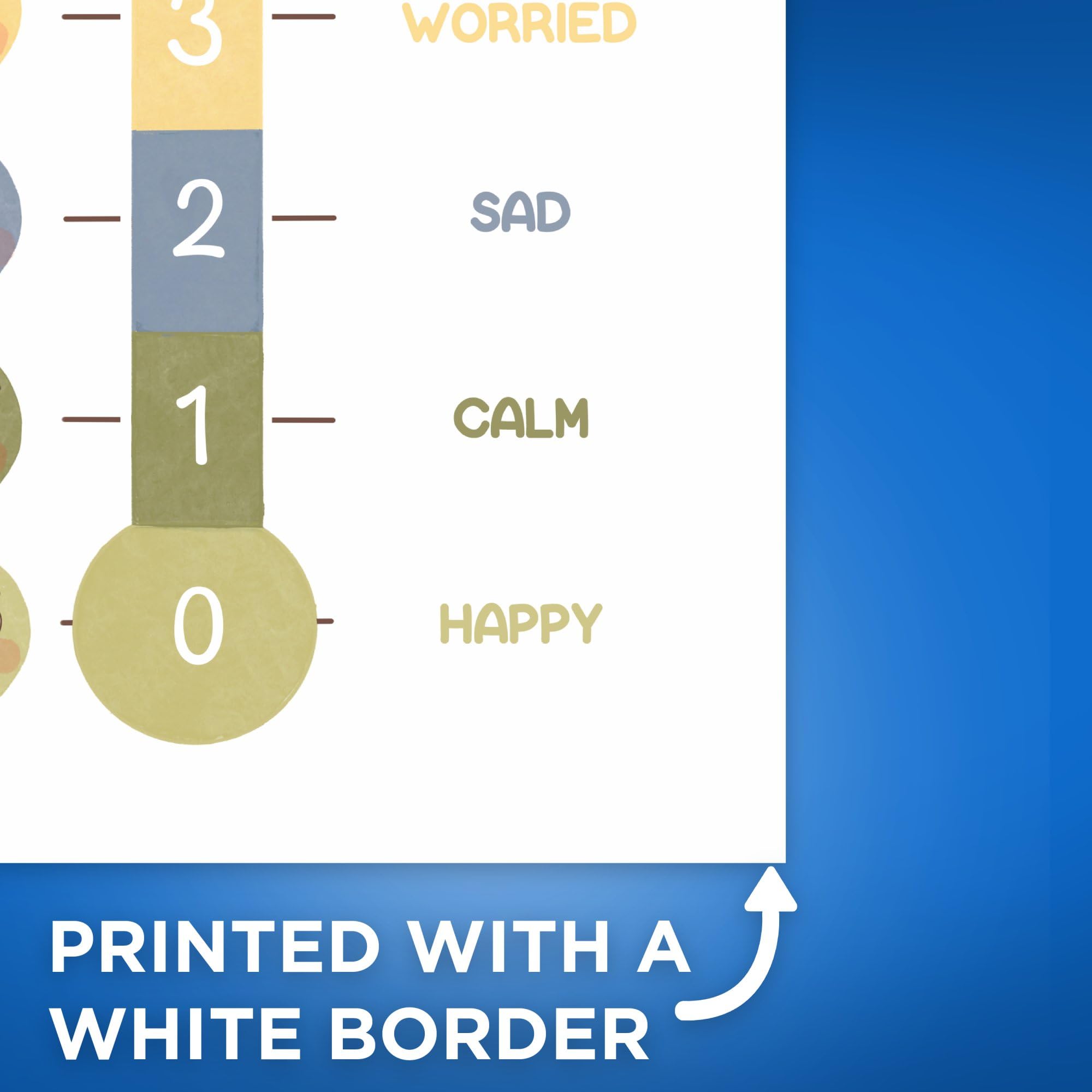 Amazon.com: How Are You Feeling? 情緒溫度計海報- 情緒情報海報- 情緒調節正向- 12 x 18 英吋(約45.4  x 18 公分)海報- 無框- 優質10 磅(約45.4 公斤)光澤- 美國製造-