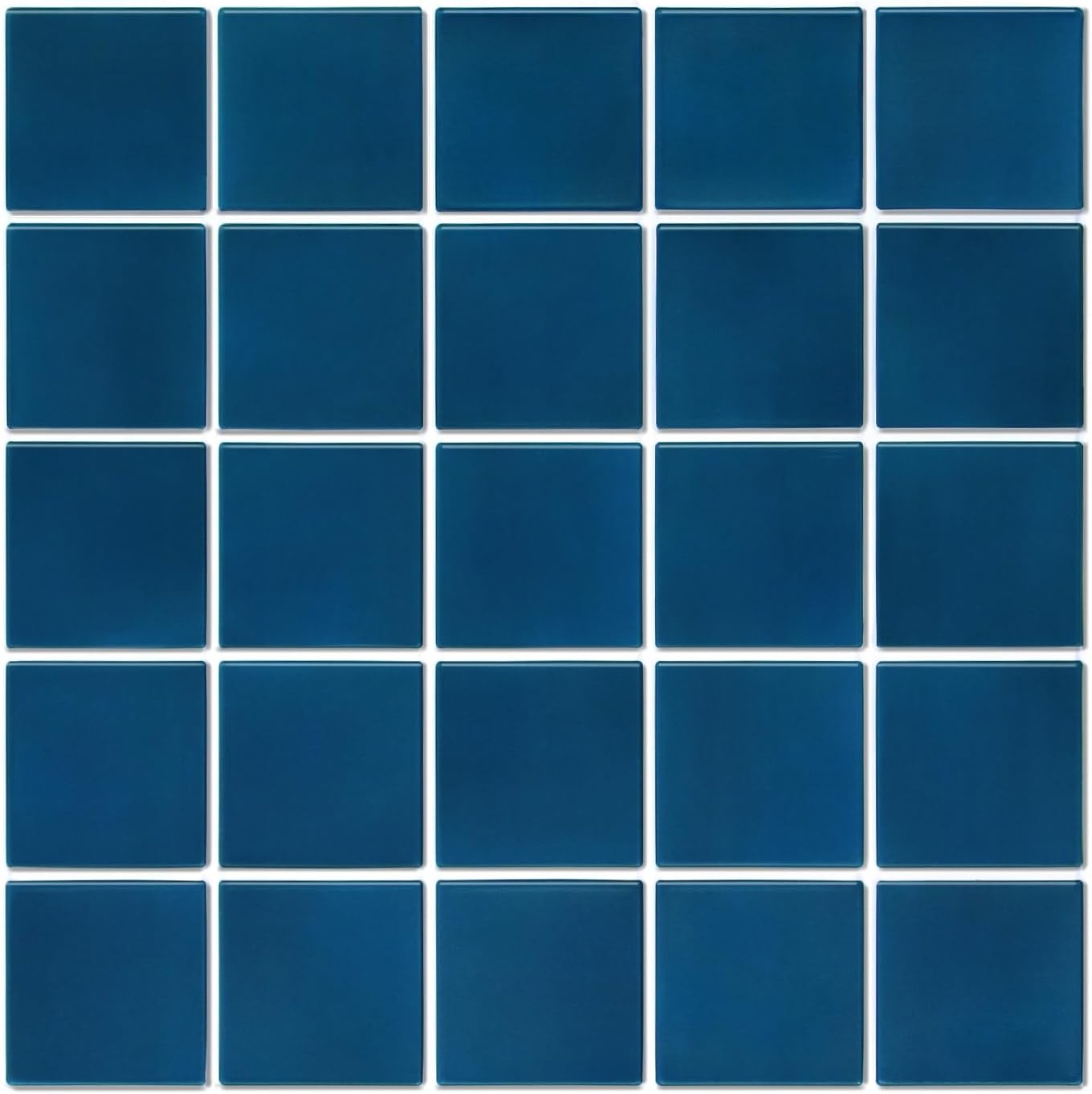 Commomy 10 Pcs Matte 3D Blue Peel and Stick Tile 11.8"x11.8" Ultralight PVC Square Peel and Stick Backsplash for Kitchen Stick on Tiles for Bathroom,Living Room,Bedroom,Fireplace,Interior Wall Decor