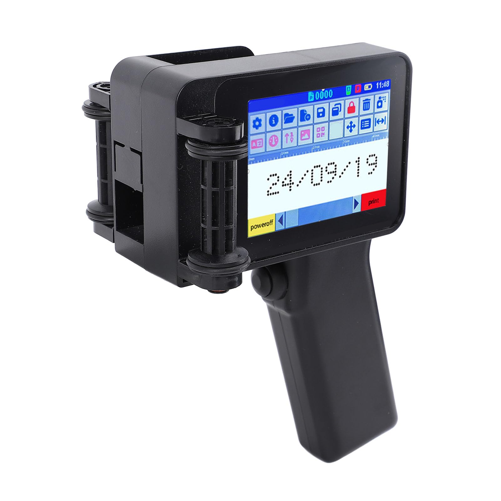 FTVOGUE Mini Pistola per Stampanti a Getto D'inchiostro Portatile Piccola Portatile con LED HD 4.3in Touchscreen N6 Senza Cartuccia 12,7 Mm per Codice a Barre del Codice QR