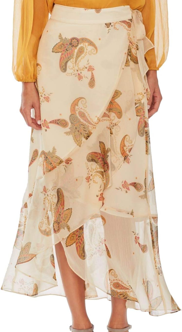 Vince Camuto Women's Faux-Wrap Maxi Skirt with Lining