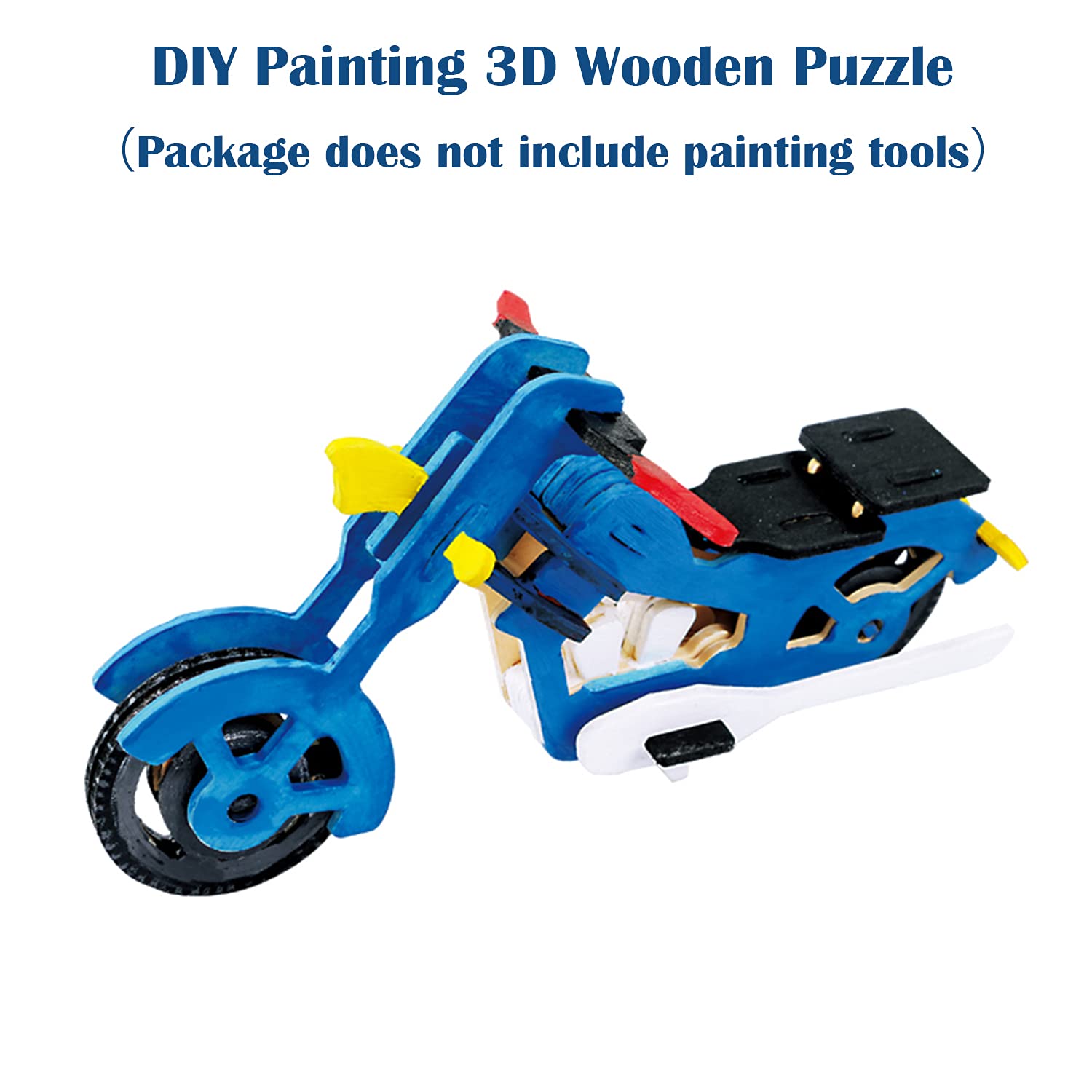 Georgie Porgy 3D Wooden Puzzle Motorbike Model Woodcraft Construction kit Kids Toys age 5+ (JP260 Moterbike 34pcs) - Image 3
