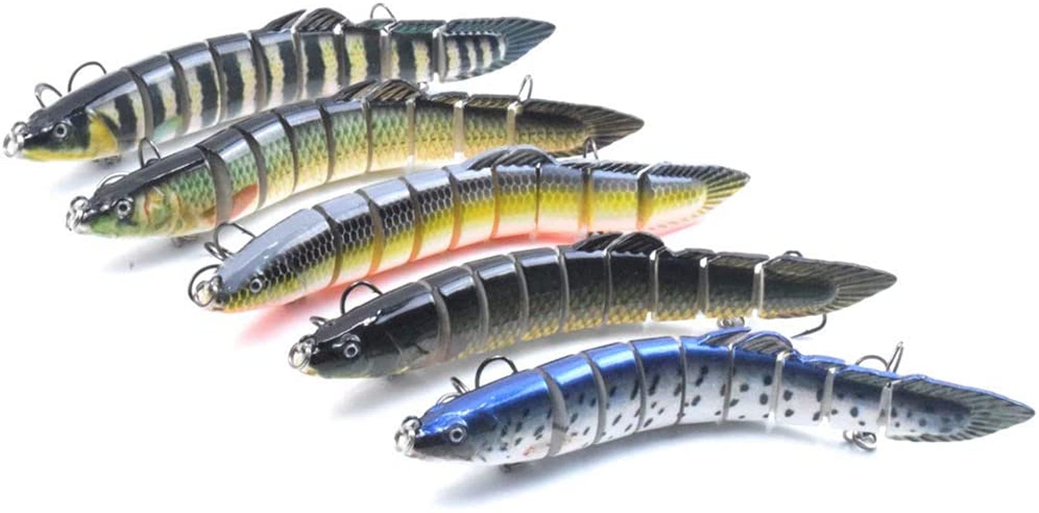 Amazon.co.jp: 5本 13cm ルアーセット ジョイントベイト スイムベイト