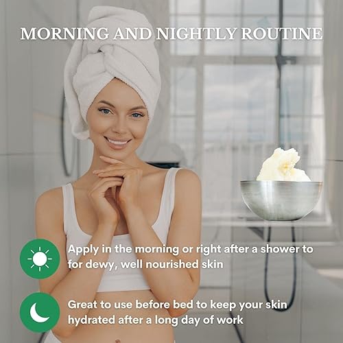 Miniatura 6 de Manteca orgánica de karité en formato de 16 onzas de White Naturals. Producto no refinado, 100% puro, crudo, grado A. Uso como hidratante para piel,