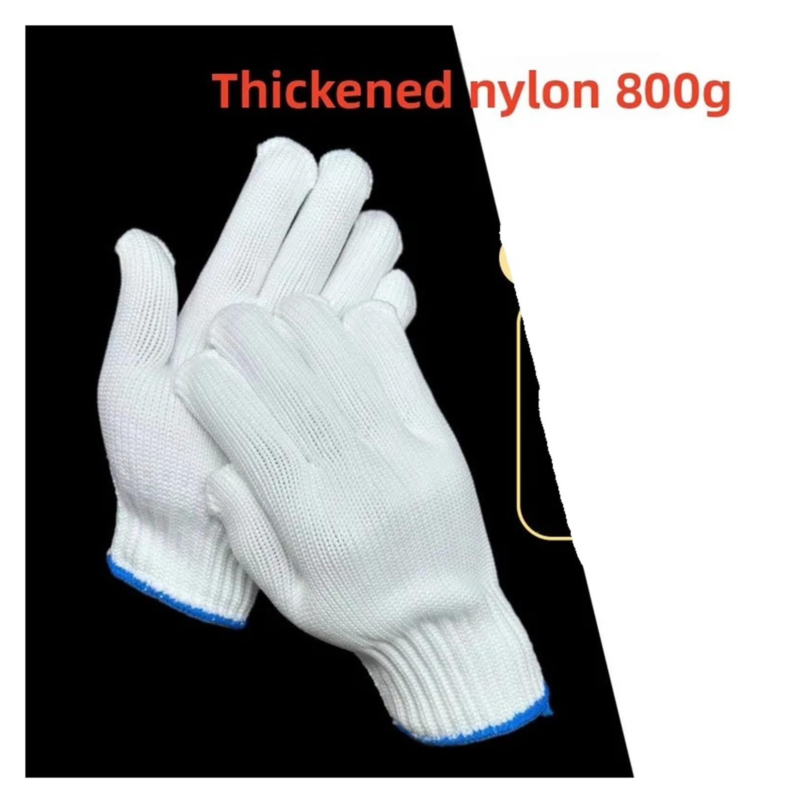 Fadenhandschuhe, verdickte Baumwolle, verschleißfestes Nylon, Fabrik, Werkstatt, Arbeitsschutz(600g 10 pairs)