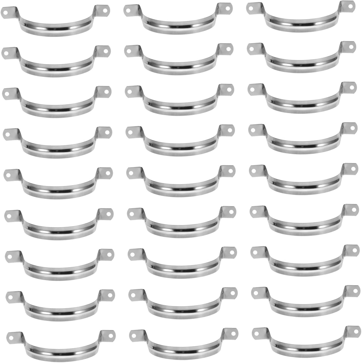 100pcs Stainless Steel Hose Clamps Heavy Duty Tube Fixing Clips for Pipe Support and Secure Fastening for Applications